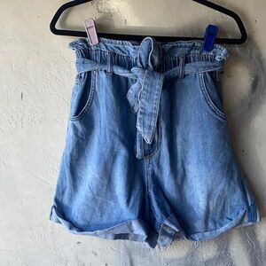 H&M Light Blue High Waist Women's Shorts